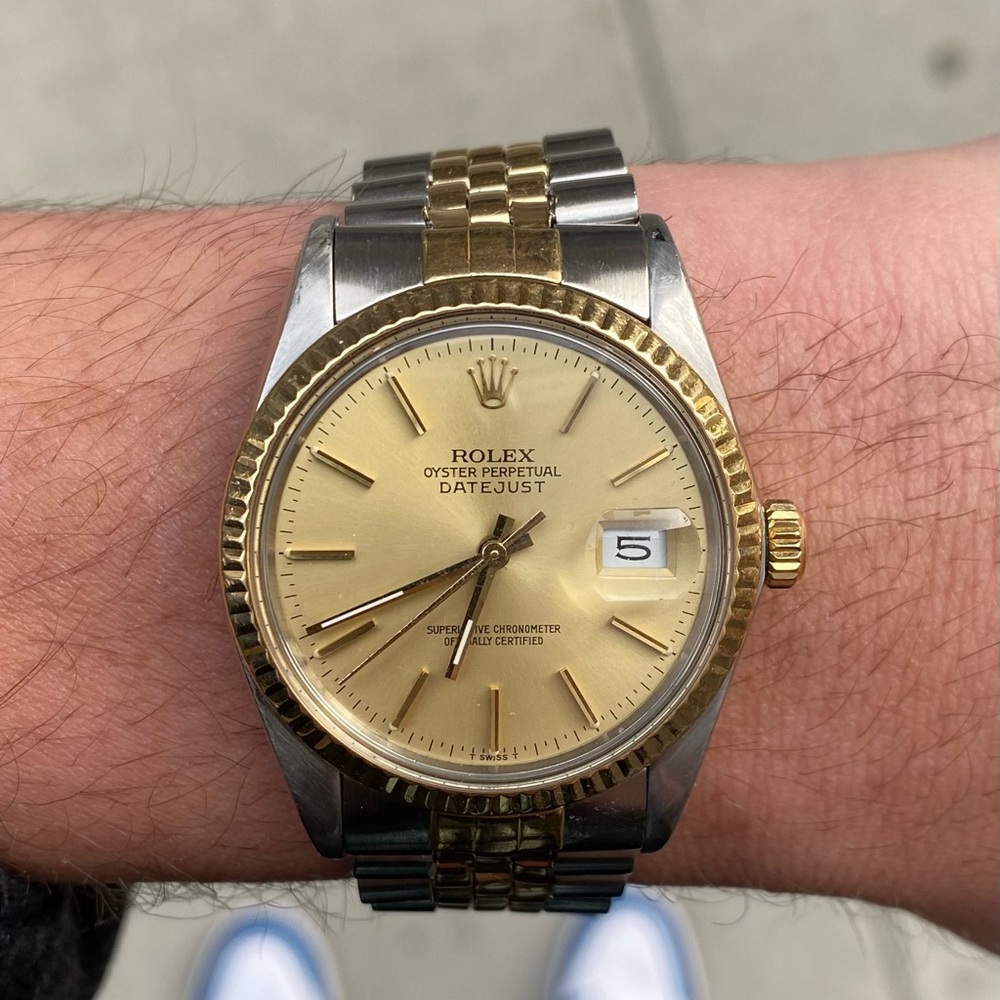 Vintage Rolex ref 16013 two tone champagne dial in perfect condition